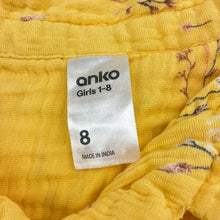 Load image into Gallery viewer, Girls Anko, lightweight crinkle cotton shirt dress, GUC, size 8, L: 58cm
