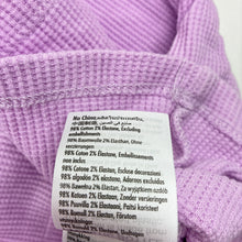 Load image into Gallery viewer, Girls Cotton On, Purple waffle long-sleeve dress, GUC, size 6, L: 60cm