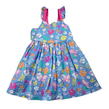 Load image into Gallery viewer, Girls Disney, Stitch crinkle cotton summer dress, GUC, size 3, L: 51cm