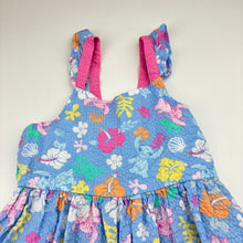Load image into Gallery viewer, Girls Disney, Stitch crinkle cotton summer dress, GUC, size 3, L: 51cm