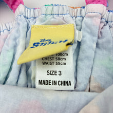 Load image into Gallery viewer, Girls Disney, Stitch crinkle cotton summer dress, GUC, size 3, L: 51cm