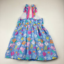 Load image into Gallery viewer, Girls Disney, Stitch crinkle cotton summer dress, GUC, size 3, L: 51cm