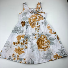 Load image into Gallery viewer, Girls lightweight, floral summer dress, no labels, armpit to armpit: 29cm, EUC, size 5, L: 56cm