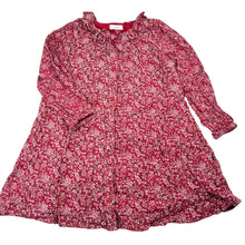 Load image into Gallery viewer, Girls Next, lined floral cotton long sleeve dress, GUC, size 2-3, L: 50cm