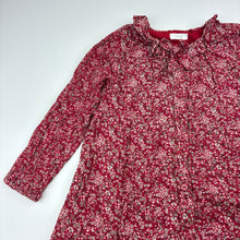 Load image into Gallery viewer, Girls Next, lined floral cotton long sleeve dress, GUC, size 2-3, L: 50cm