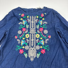 Load image into Gallery viewer, Girls Milkshake, embroidered cotton long sleeve dress, GUC, size 4, L: 54cm