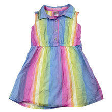 Load image into Gallery viewer, Girls Anko, colourful lightweight cotton shirt dress, EUC, size 4, L: 48cm