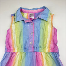 Load image into Gallery viewer, Girls Anko, colourful lightweight cotton shirt dress, EUC, size 4, L: 48cm