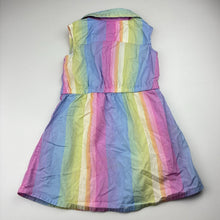 Load image into Gallery viewer, Girls Anko, colourful lightweight cotton shirt dress, EUC, size 4, L: 48cm