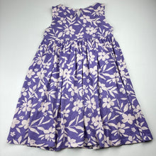 Load image into Gallery viewer, Girls Milkshake, purple floral cotton dress, GUC, size 8, L: 60cm