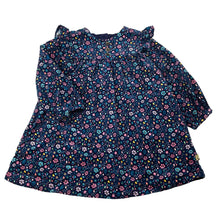 Load image into Gallery viewer, Girls Target, floral stretch corduroy cotton long sleeve dress, EUC, size 1, L: 41cm