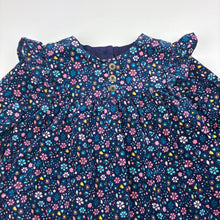 Load image into Gallery viewer, Girls Target, floral stretch corduroy cotton long sleeve dress, EUC, size 1, L: 41cm