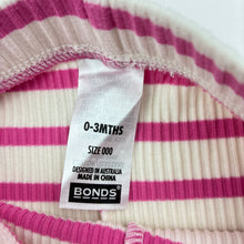 Load image into Gallery viewer, Girls Bonds, striped ribbed stretchy pants / bottoms, EUC, size 000,