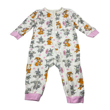 Load image into Gallery viewer, Girls Disney, Bambi Thumper, stretchy zip romper, EUC, size 00,