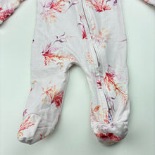 Load image into Gallery viewer, Girls Snuggle Hunny, stretchy organic cotton blend zip coverall / romper, EUC, size 000,