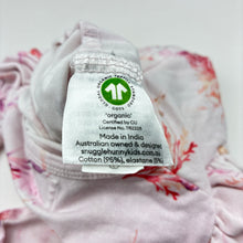 Load image into Gallery viewer, Girls Snuggle Hunny, stretchy organic cotton blend zip coverall / romper, EUC, size 000,