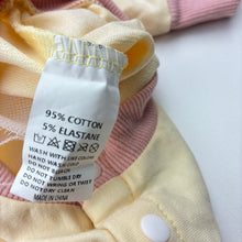 Load image into Gallery viewer, Girls yellow, long sleeve bodysuit/ romper, flower, EUC, size 00,