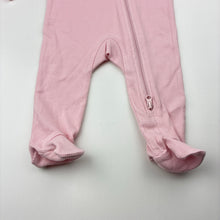 Load image into Gallery viewer, Girls Anko, pink ribbed cotton zip coverall / romper, EUC, size 000,