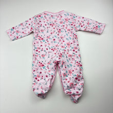 Load image into Gallery viewer, Girls Just Too Cute, floral cotton coverall / romper, EUC, size 000,