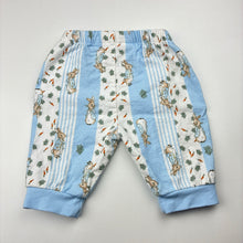 Load image into Gallery viewer, Unisex Beatrix Potter, Peter Rabbit flannel cotton pyjama pants, GUC, size 000,