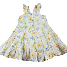 Load image into Gallery viewer, Girls Sprout, cotton lined floral lyocell / linen dress, FUC, size 2, L: 49cm