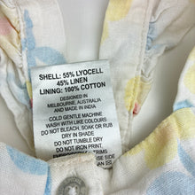 Load image into Gallery viewer, Girls Sprout, cotton lined floral lyocell / linen dress, FUC, size 2, L: 49cm