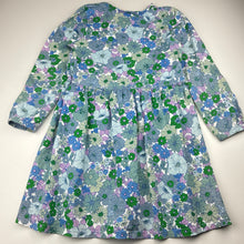 Load image into Gallery viewer, Girls Cotton On, floral cotton long sleeve dress, FUC, size 8, L: 63cm