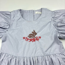 Load image into Gallery viewer, Girls ANNLAI, embroidered lightweight cotton dress, EUC, size 6, L: 60cm