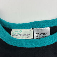 Load image into Gallery viewer, Unisex Peter Alexander, black cotton pyjama t-shirt / top, GUC, size 3,