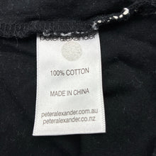 Load image into Gallery viewer, Unisex Peter Alexander, black cotton pyjama t-shirt / top, GUC, size 3,