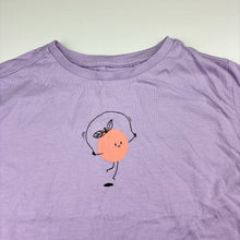 Load image into Gallery viewer, Girls Mango, purple cotton t-shirt, GUC, size 6,