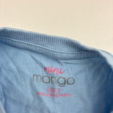 Load image into Gallery viewer, Girls Mango, blue cotton twist-front top, EUC, size 3,