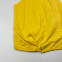 Load image into Gallery viewer, Girls Mango, yellow cotton twist-front top, EUC, size 3,