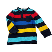 Load image into Gallery viewer, Boys Milkshake, striped waffle cotton Henley top, GUC, size 3,