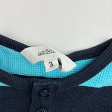 Load image into Gallery viewer, Boys Milkshake, striped waffle cotton Henley top, GUC, size 3,