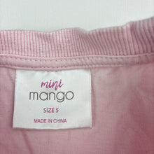 Load image into Gallery viewer, Girls Mango, cotton long-sleeve t-shirt / top, flip sequin heart, GUC, size 5,