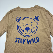 Load image into Gallery viewer, Boys Anko, cotton long-sleeve tee / top, bear, GUC, size 4,