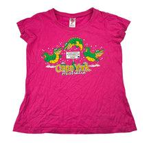 Load image into Gallery viewer, Girls Sun Prints Apparel, pink cotton t-shirt, crocodiles, FUC, size 6,