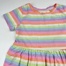 Load image into Gallery viewer, Girls KID, striped cotton casual dress, FUC, size 3, L: 51cm