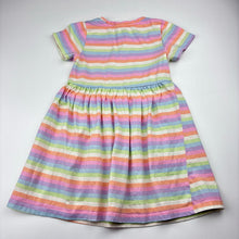 Load image into Gallery viewer, Girls KID, striped cotton casual dress, FUC, size 3, L: 51cm