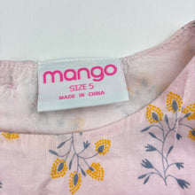 Load image into Gallery viewer, Girls Mango, lined lightweight floral cotton top, EUC, size 5,
