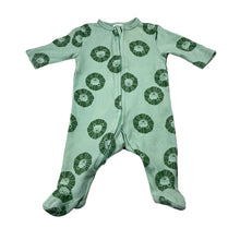 Load image into Gallery viewer, Unisex Dymples, organic cotton zip coverall / romper, GUC, size 0000,