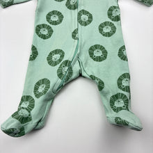Load image into Gallery viewer, Unisex Dymples, organic cotton zip coverall / romper, GUC, size 0000,