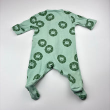 Load image into Gallery viewer, Unisex Dymples, organic cotton zip coverall / romper, GUC, size 0000,