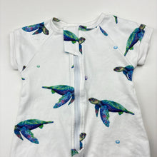 Load image into Gallery viewer, Unisex ANCHOR &amp; ARROW, cotton zip romper, turtles, FUC, size 0000,