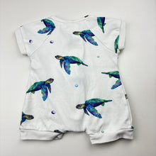 Load image into Gallery viewer, Unisex ANCHOR &amp; ARROW, cotton zip romper, turtles, FUC, size 0000,