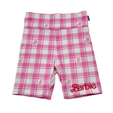 Load image into Gallery viewer, Girls Rock Your Kid, Barbie, checked stretchy bike shorts, FUC, size 7,