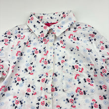 Load image into Gallery viewer, Girls Young Dimension, lightweight floral viscose long sleeve shirt, EUC, size 8-9,