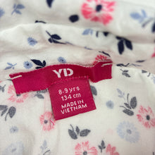 Load image into Gallery viewer, Girls Young Dimension, lightweight floral viscose long sleeve shirt, EUC, size 8-9,
