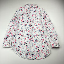 Load image into Gallery viewer, Girls Young Dimension, lightweight floral viscose long sleeve shirt, EUC, size 8-9,